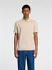 SLHFAVE SPORT ZIP SS POLO NOOS oatmeal