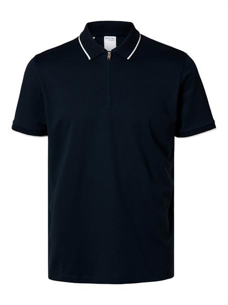 SLHFAVE SPORT ZIP SS POLO NOOS sky captain