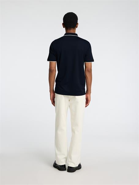 SLHFAVE SPORT ZIP SS POLO NOOS sky captain