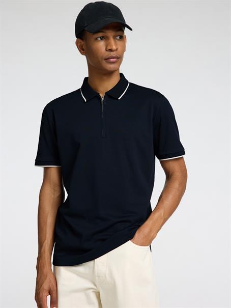 SLHFAVE SPORT ZIP SS POLO NOOS sky captain