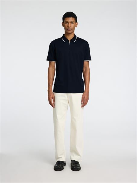 SLHFAVE SPORT ZIP SS POLO NOOS sky captain