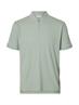 SLHFAVE STRUCTURE SS POLO NOOS aqua gray
