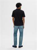 SLHFAVE ZIP SS POLO NOOS black