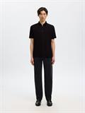SLHFAVE ZIP SS POLO NOOS black