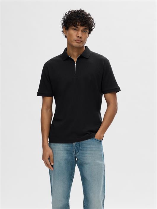 slhfave-zip-ss-polo-noos-black