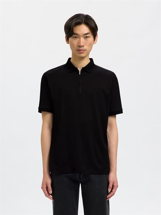 slhfave-zip-ss-polo-noos-black