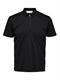 SLHFAVE ZIP SS POLO NOOS black