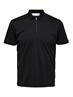 SLHFAVE ZIP SS POLO NOOS black