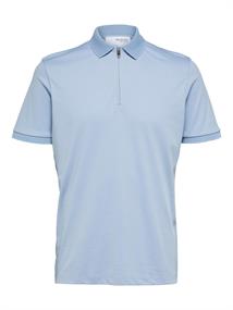 SLHFAVE ZIP SS POLO NOOS cashmere blue