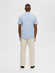 SLHFAVE ZIP SS POLO NOOS cashmere blue