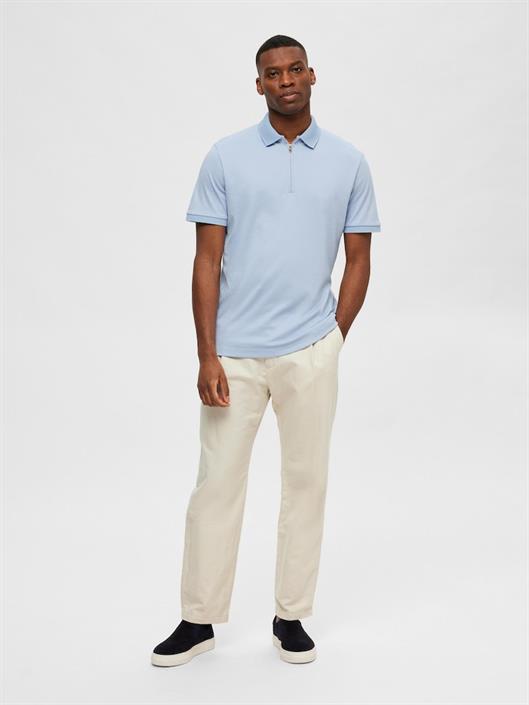 slhfave-zip-ss-polo-noos-cashmere-blue