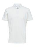 SLHFAVE ZIP SS POLO NOOS cloud dancer