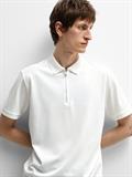 SLHFAVE ZIP SS POLO NOOS cloud dancer