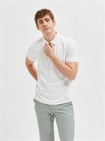 SLHFAVE ZIP SS POLO NOOS cloud dancer