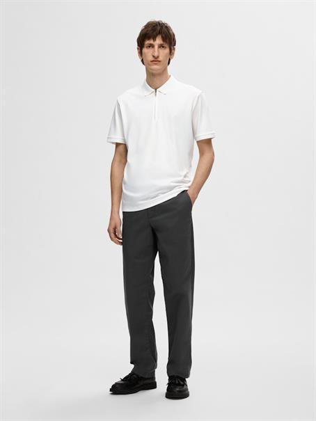 SLHFAVE ZIP SS POLO NOOS cloud dancer