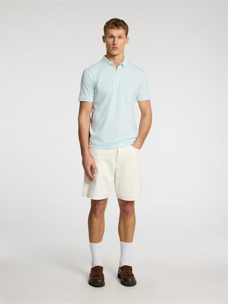 SLHFAVE ZIP SS POLO NOOS ice melt