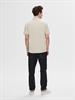 SLHFAVE ZIP SS POLO NOOS oatmeal