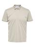 SLHFAVE ZIP SS POLO NOOS oatmeal