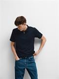 SLHFAVE ZIP SS POLO NOOS sky captain