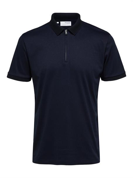 SLHFAVE ZIP SS POLO NOOS sky captain
