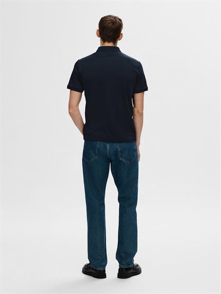 SLHFAVE ZIP SS POLO NOOS sky captain