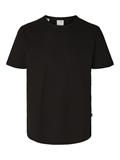 SLHJOSEPH PIQUE SS O-NECK TEE black