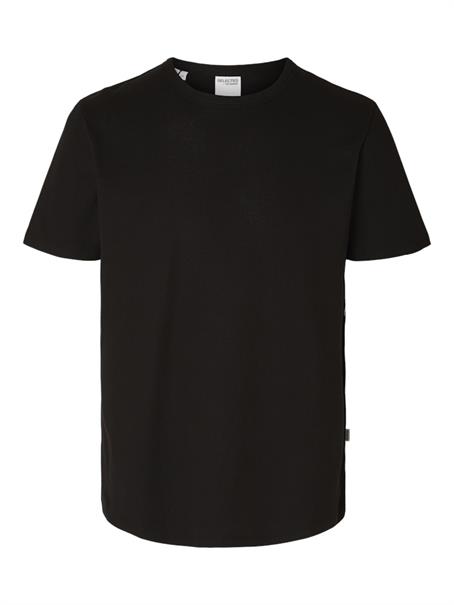 SLHJOSEPH PIQUE SS O-NECK TEE black