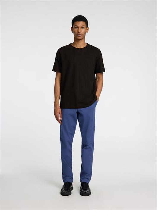 slhjoseph-pique-ss-o-neck-tee-black
