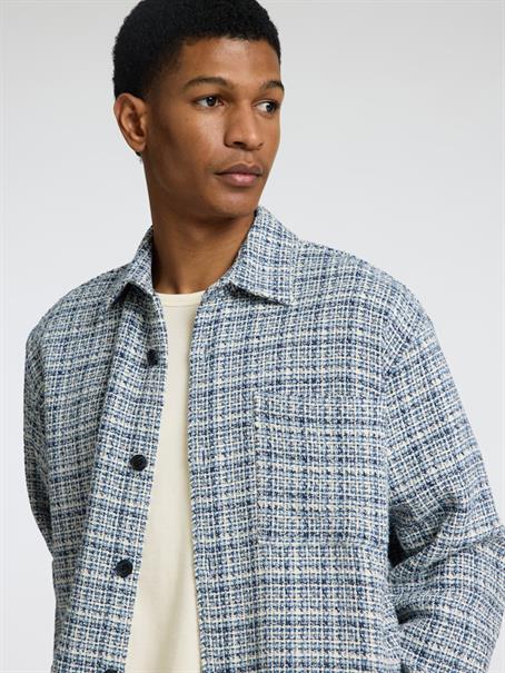 SLHJOSEPH PIQUE SS O-NECK TEE egret