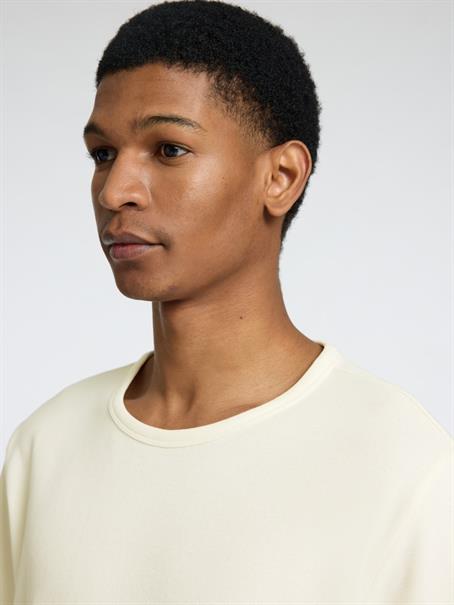 SLHJOSEPH PIQUE SS O-NECK TEE egret