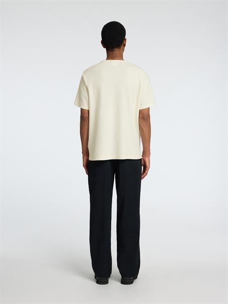 SLHJOSEPH PIQUE SS O-NECK TEE egret