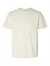 SLHJOSEPH PIQUE SS O-NECK TEE egret