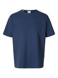 SLHJOSEPH PIQUE SS O-NECK TEE oceana