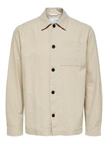 SLHLOOSEBLAS-LINEN OVERSHIRT LS W NOOS angora