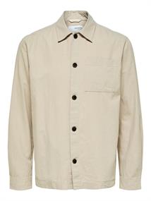 SLHLOOSEBLAS-LINEN OVERSHIRT LS W NOOS angora