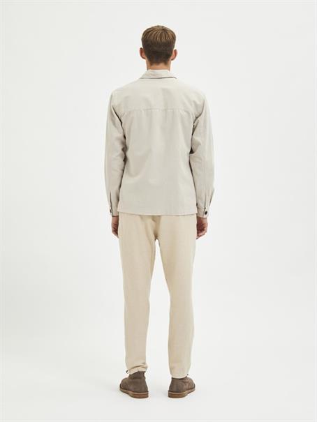 SLHLOOSEBLAS-LINEN OVERSHIRT LS W NOOS angora