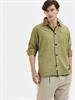 SLHLOOSEBLAS-LINEN OVERSHIRT LS W NOOS olive branch