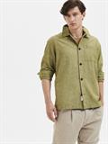 SLHLOOSEBLAS-LINEN OVERSHIRT LS W NOOS olive branch