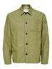 SLHLOOSEBLAS-LINEN OVERSHIRT LS W NOOS olive branch