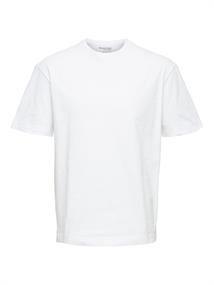 SLHLOOSEGILMAN SS O-NECK TEE W NOOS bright white