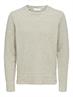 SLHMARCO BOUCLE LS KNIT CREW NECK W oatmeal