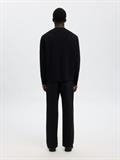 SLHMIKE LIGHT LS KNIT RELAXED MOCK NECK black