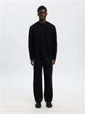SLHMIKE LIGHT LS KNIT RELAXED MOCK NECK black