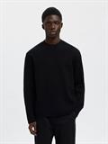 SLHMIKE LIGHT LS KNIT RELAXED MOCK NECK black