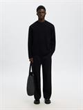 SLHMIKE LIGHT LS KNIT RELAXED MOCK NECK black
