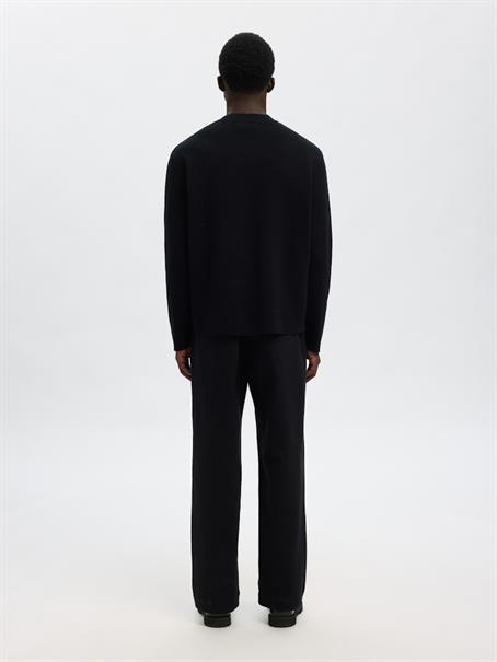 SLHMIKE LIGHT LS KNIT RELAXED MOCK NECK black