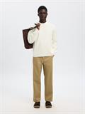 SLHMIKE LIGHT LS KNIT RELAXED MOCK NECK egret