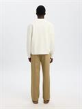 SLHMIKE LIGHT LS KNIT RELAXED MOCK NECK egret