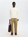 SLHMIKE LIGHT LS KNIT RELAXED MOCK NECK egret