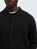 SLHMIKE LIGHT RELAXED POLO CARDIGAN NOOS black